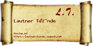 Lautner Tünde névjegykártya