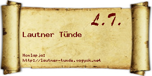 Lautner Tünde névjegykártya